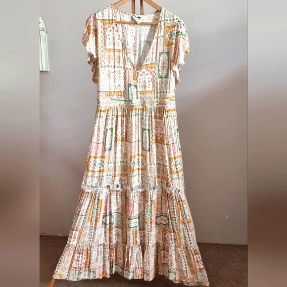 Jaase Dresses & Skirts - Jaase | Women's Maxi Short Sleeve Dress | Floral print | Ruffle | Size XL